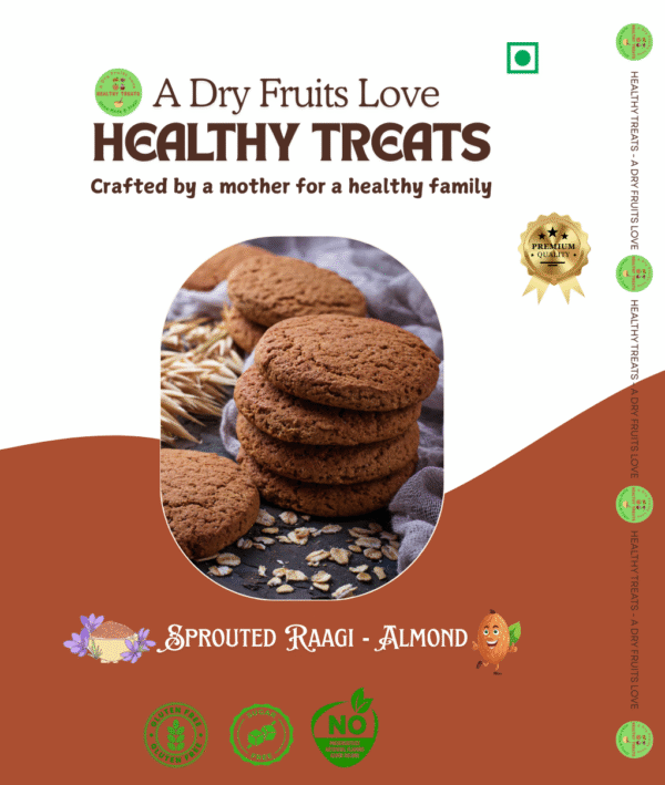 Sprouted Raagi Almond Cookies - Image 2