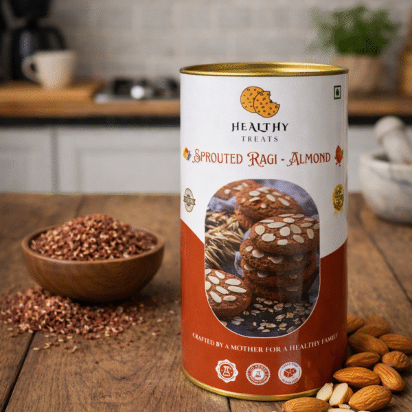 Sprouted Raagi Almond Cookies